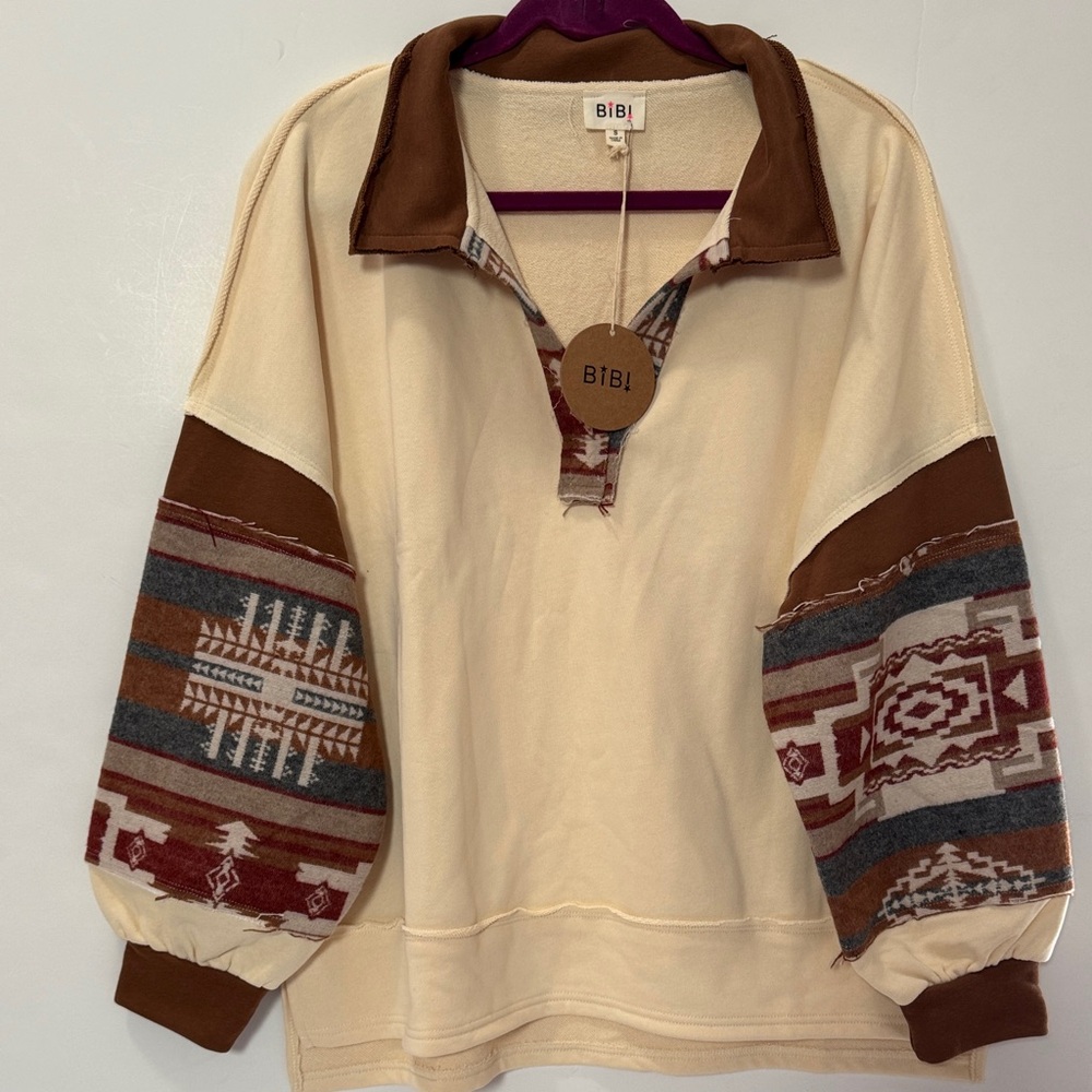 BiBi Women’s Southwestern Sweatshirt